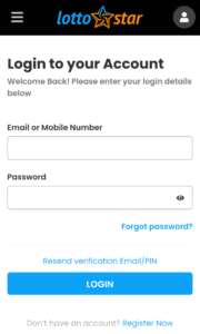 Login page